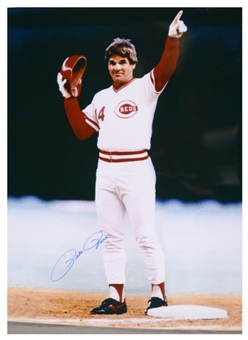 Lot of Fifty (50) Pete Rose Autographed 30" x 40" 4192 Hit Photographs 